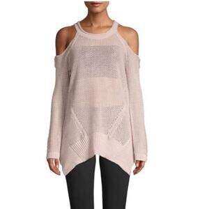 Willow & Clay Cold-Shoulder Mesh Knit Pullover Size S